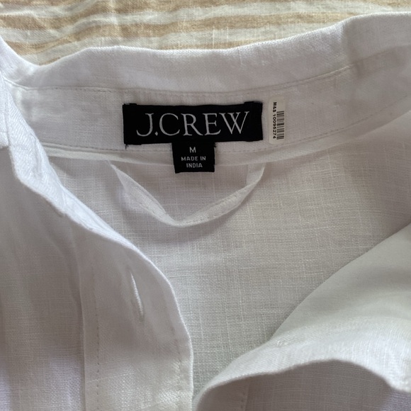J crew capitaine shirt dress in linen. Size M white - Picture 3 of 8